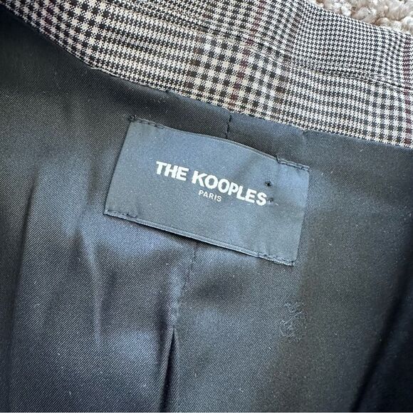 The Kooples Prince of Wales Suit Jacket in Beige Size 42 (10 US) - Picture 10 of 13